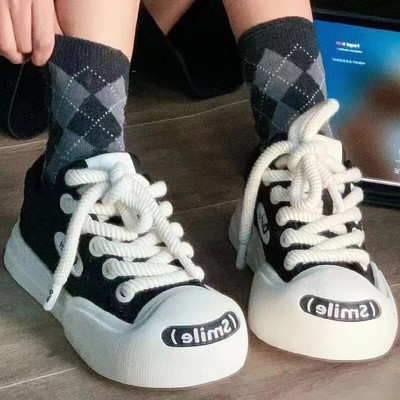 Pantofi vulcanizati de damă 2023, pantofi sport cu platformă, cu șireturi, de designer de lux, în aer liber, pantofi casual confortabili, pantofi de damă