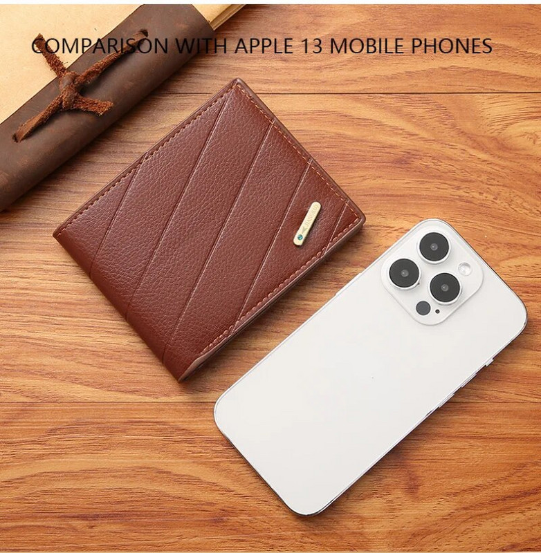 Minkšta PU piniginė Sulankstomi vyriški vintažiniai krepšiai Ploni trumpi įdėklai Vyriški paprasti piniginės Kasdieniai verslo pinigų monetų kreditinių kortelių laikikliai