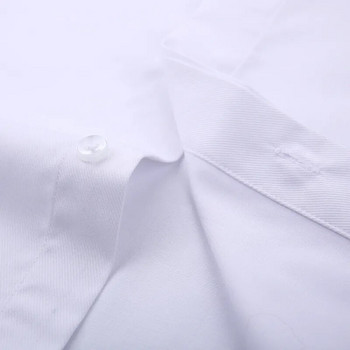 Мъжка класическа риза с френски маншет и скрити копчета с дълги ръкави Официални бизнес стандартни бели ризи (включени копчета за ръкавели)