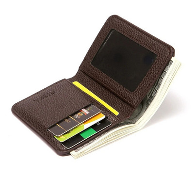 Нов стил, мини тънък мъжки портфейл, държач за карти, портмоне, чанта за монети, държач за карти, къс съединител, портфейл от PU кожа, чанта за пари