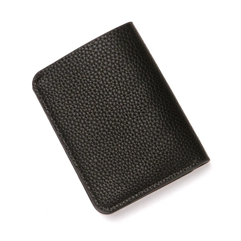 Naujo stiliaus mini plonas vyriškas piniginės kortelių laikiklis piniginė monetų dėklas Kortelių laikiklis trumpas sankabos PU odinis piniginės keitimas pinigų maišelis