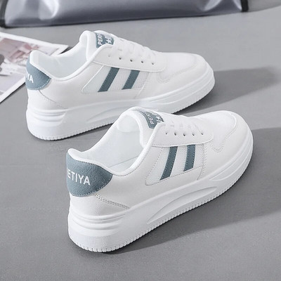 Pantofi noi pentru femei Pantofi albi pantofi vulcanizati Pantofi de alergat pentru fete la moda Pantofi casual confortabili cu sireturi Pantofi pentru femei