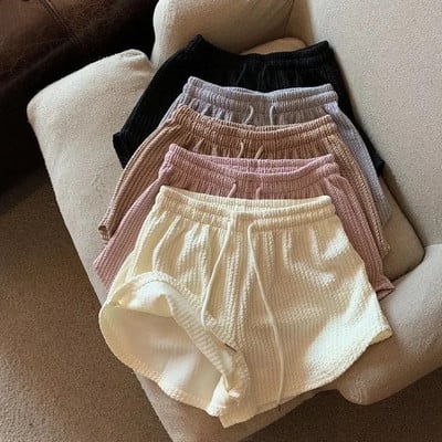 Women Gym Fitness Running Shorts Women`s Summer Thin Style Loose Casual Large Size Wide Leg High Waist A-word Sports Hot Pants