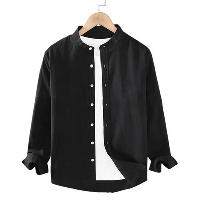 Bărbați, alb, pline, cămăși vintage, 2023, pentru bărbați, Harajuku, la modă, cămașă supradimensionată pentru bărbați, negru, ocazional, bluze streetwear