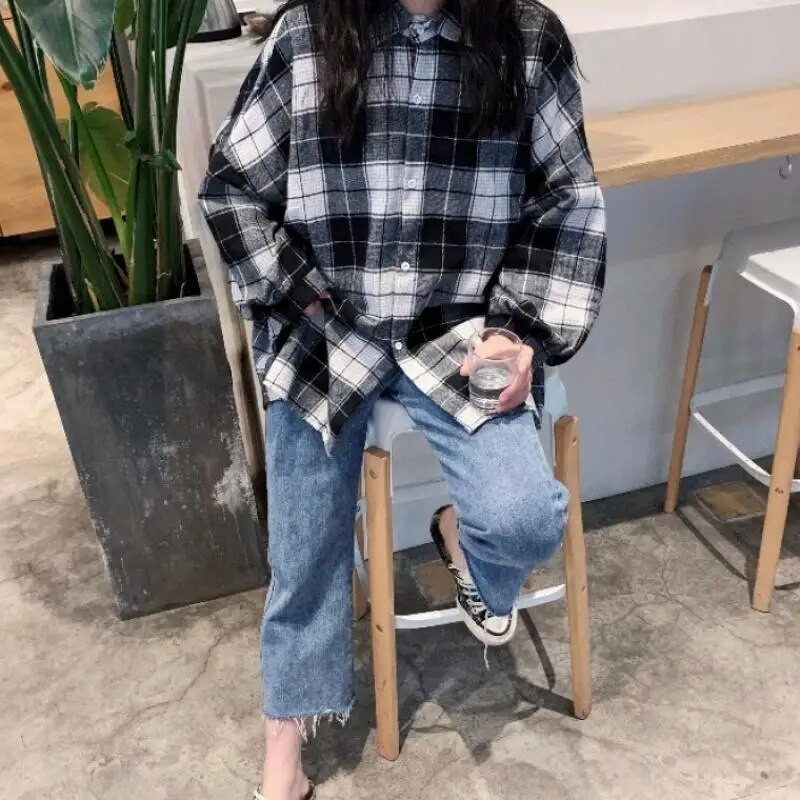 Nauji „Loose Ins“ languoti moteriški marškiniai Prekės ženklo dizaineris Aukštos kokybės ilgos moteriškos palaidinės sagomis moteriški šifoniniai marškiniai