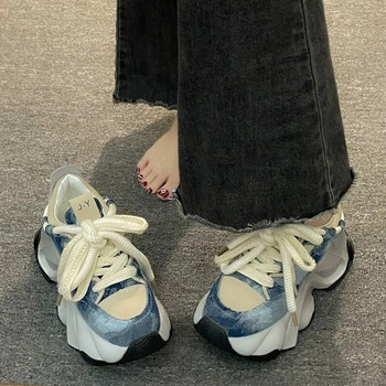 Модерни дебели подметки Вулканизирани татко обувки 2023 есен и зима Нови леки и дишащи ежедневни спортни дамски обувки Trafza