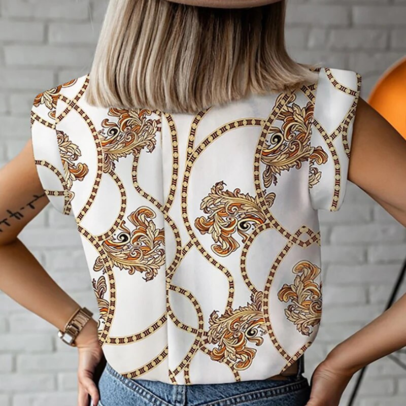 Modne žene Usne Otisnute trepavice Bluze bez rukava Košulje Ljeto 2020. Dame Elegantne uredske dame Ležerne majice Blusa Streetwear