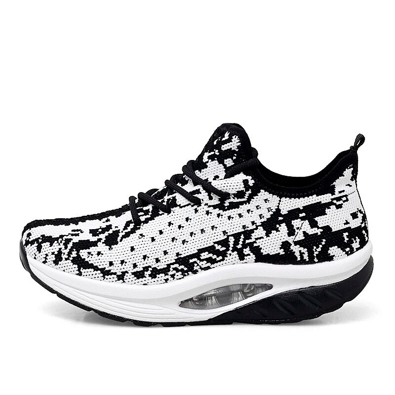 Pantofi de damă cu platformă de tonifiere cu pană Pantofi sport pantofi pentru femei leagăn pantofi de slăbire fitness, sală, mers, încălțăminte PU