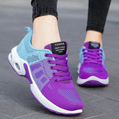 Pantofi pentru femei, 2024, pantofi noi pentru femei, cu platformă, plasă, greutate ușoară, sport casual, vară plat, primăvară, toamnă, tenis, mers, mărime 43