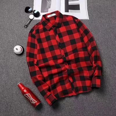 Cămăși pentru bărbați Cămașă în carouri casual cu mânecă lungă cu nasturi pentru bărbați Cămașă în carouri casual Cămăși în aer liber Topuri Livrare rapidă