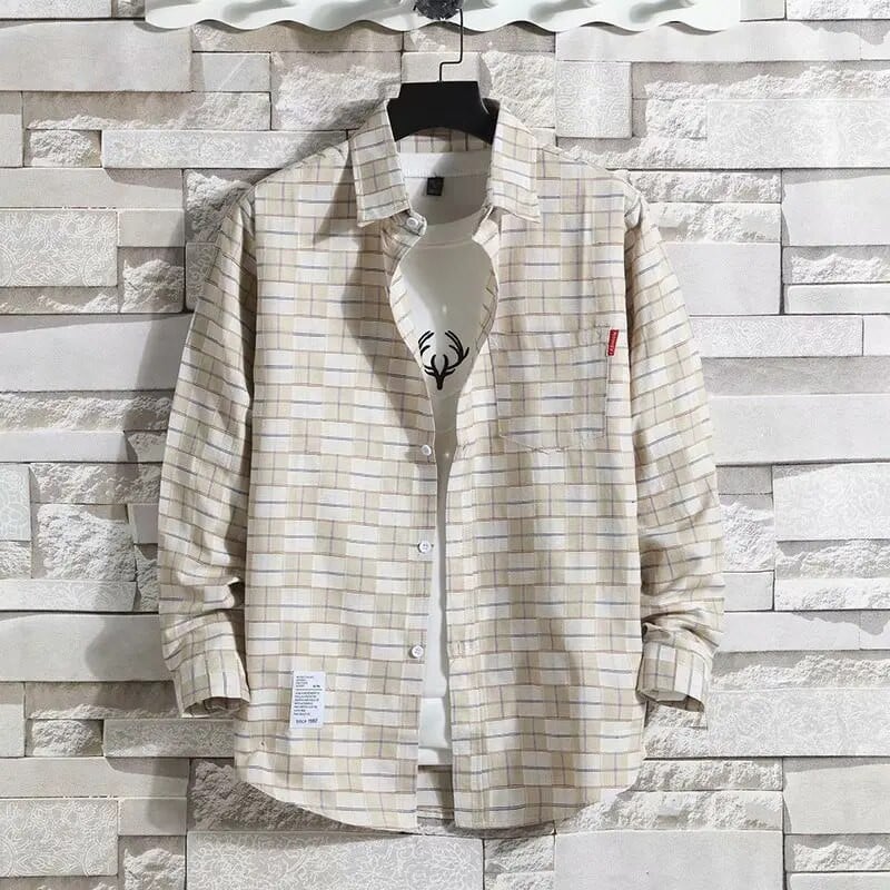 Vyriški marškiniai ilgomis rankovėmis, laisvalaikio languoti marškinėliai vyrams Laisvalaikio languoti marškiniai lauke marškiniai Viršutiniai greitas pristatymas