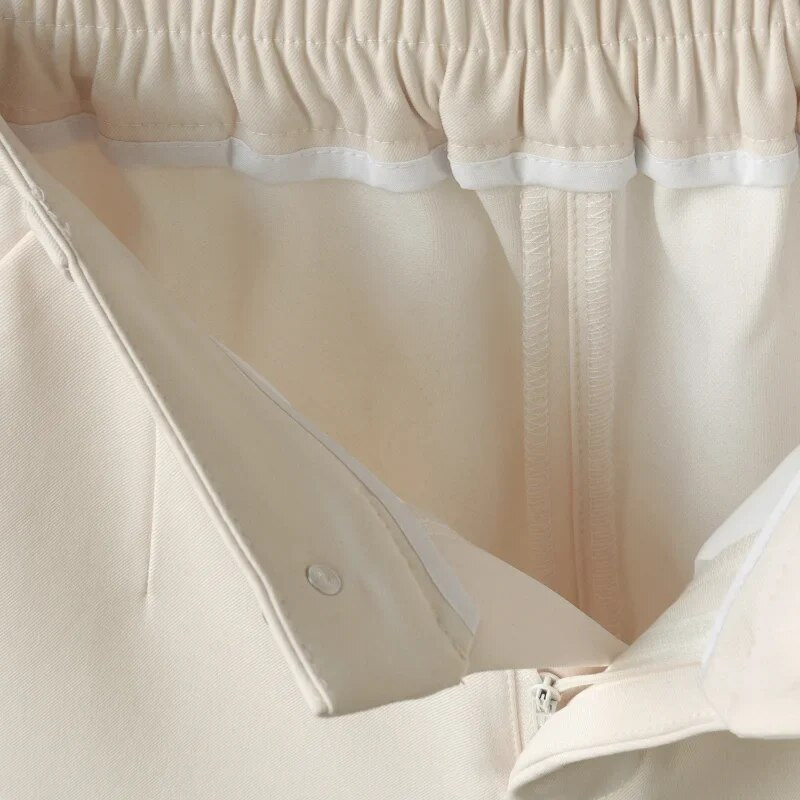 Tanke bež kratke hlače za odijelo, nove ženske kratke hlače visokog struka za ljeto 2023., široke ravne kratke hlače za uredske žene, ženske