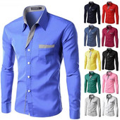 2022 Reducere la modă Nouă Camisa Masculina Cămașă cu mânecă lungă Bărbați Slim Fit Design Formal Casual Brand Cămașă de rochie pentru bărbați M-4XL