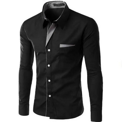 2022 Reducere la modă Nouă Camisa Masculina Cămașă cu mânecă lungă Bărbați Slim Fit Design Formal Casual Brand Cămașă de rochie pentru bărbați M-4XL