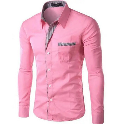 2022 Reducere la modă Nouă Camisa Masculina Cămașă cu mânecă lungă Bărbați Slim Fit Design Formal Casual Brand Cămașă de rochie pentru bărbați M-4XL