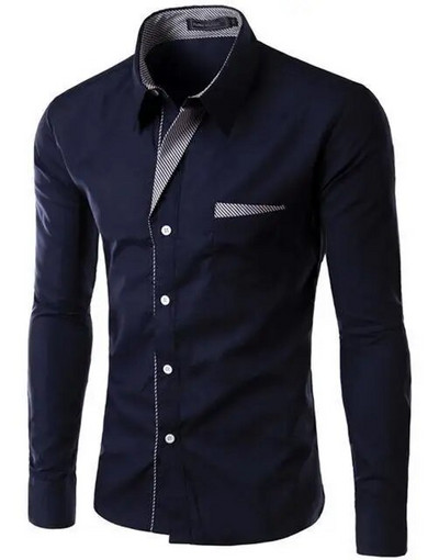 2022 Reducere la modă Nouă Camisa Masculina Cămașă cu mânecă lungă Bărbați Slim Fit Design Formal Casual Brand Cămașă de rochie pentru bărbați M-4XL