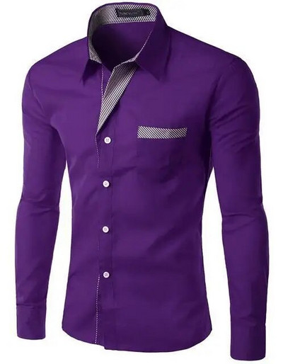 2022 Reducere la modă Nouă Camisa Masculina Cămașă cu mânecă lungă Bărbați Slim Fit Design Formal Casual Brand Cămașă de rochie pentru bărbați M-4XL