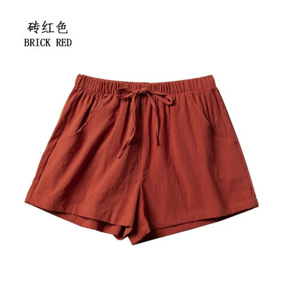Pantaloni scurți casual de in Pantaloni scurți de antrenament de gimnastică pentru femei Pantaloni scurți din bumbac Pantaloni scurți cu talie înaltă, negri, pentru femei, Pantaloni scurți pentru femei, sport pentru femei