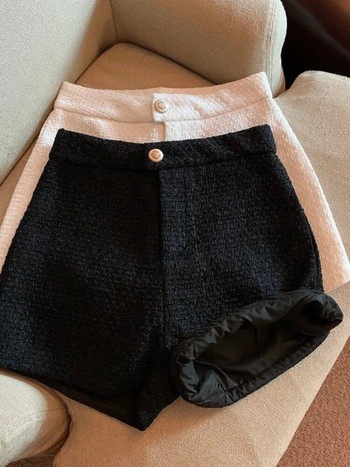 Γυναικεία σορτς 2024 Άνοιξη λεπτό μαύρο μάλλινο Femme Y2k Ρούχα Pantalones Cortos De Mujer Σέξι κοντό παντελόνι