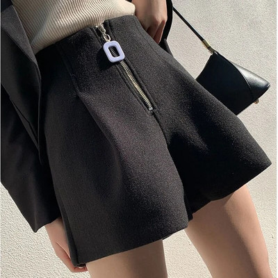 Női, magas derekú, széles szárú nadrágok bő cipzáras patchwork Vintage divatos ruházat minden meccs egyszerűség őszi újdonság