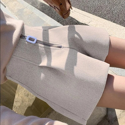 Női, magas derekú, széles szárú nadrágok bő cipzáras patchwork Vintage divatos ruházat minden meccs egyszerűség őszi újdonság