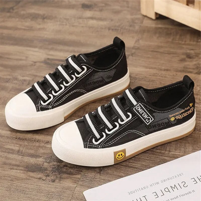 Platnene cipele sa šupljim mrežastim elastičnim remenom, ženske ljetne prozračne bijele cipele 2023, nove studentske lijene cipele, proljetne i jesenske cipele