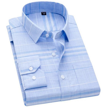 Ανδρικό εμπριμέ πουκάμισο 2024 με μακρυμάνικο άνοιξη, καθημερινό λεπτό, μαλακό, άνετο επαγγελματικό πουκάμισο με κουμπιά