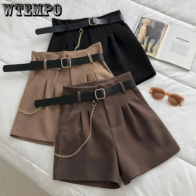 WTEMPO шорты женски къси панталони Дамски широки крачоли A-line Short 2023 Корейска мода Y2k Ежедневни панталони с висока талия Drop Shipping