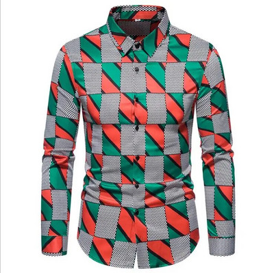 6XL 2023 Poslovno ležerna karirana košulja Muška vjenčanica Tanka odjeća za društvene zabave Boutique modni print Muška košulja dugih rukava