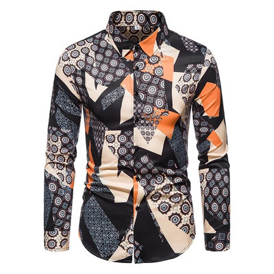 6XL 2023 Poslovno ležerna karirana košulja Muška vjenčanica Tanka odjeća za društvene zabave Boutique modni print Muška košulja dugih rukava