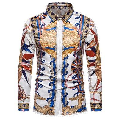 6XL 2023 Poslovno ležerna karirana košulja Muška vjenčanica Tanka odjeća za društvene zabave Boutique modni print Muška košulja dugih rukava