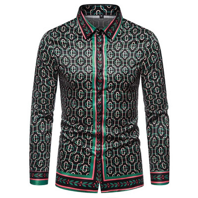 6XL 2023 Poslovno ležerna karirana košulja Muška vjenčanica Tanka odjeća za društvene zabave Boutique modni print Muška košulja dugih rukava