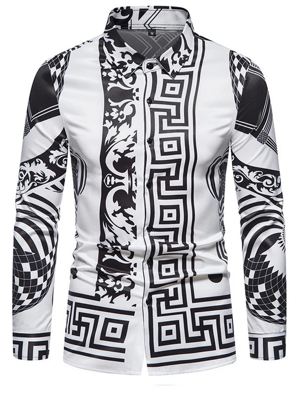 6XL 2023 Poslovno ležerna karirana košulja Muška vjenčanica Tanka odjeća za društvene zabave Boutique modni print Muška košulja dugih rukava