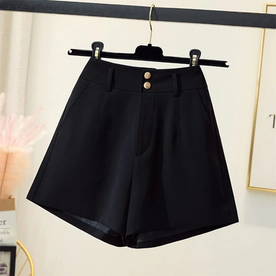 Öltöny rövidnadrág Női tavaszi nyár 2023 magas derekú vékony, széles lábú rövidnadrág női meleg nadrág bő, vékony A-vonalú alkalmi nadrág, női