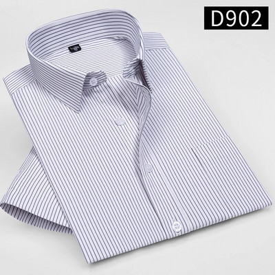 Modne ljetne ležerne košulje s printom za muškarce kratkih rukava prugasta svečana košulja Buiness tanka jednobojna uredska meka košulja standardnog kroja