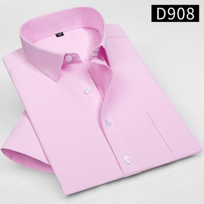 Modne ljetne ležerne košulje s printom za muškarce kratkih rukava prugasta svečana košulja Buiness tanka jednobojna uredska meka košulja standardnog kroja