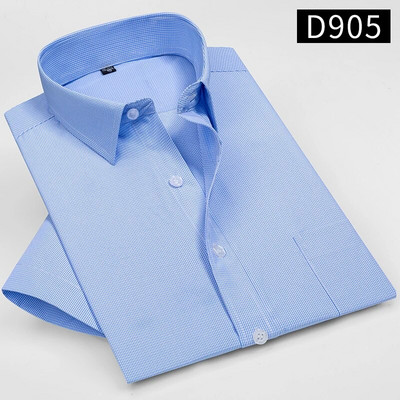 Modne ljetne ležerne košulje s printom za muškarce kratkih rukava prugasta svečana košulja Buiness tanka jednobojna uredska meka košulja standardnog kroja