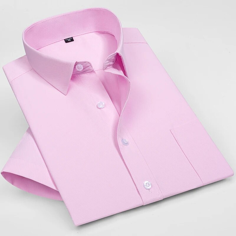 Modne ljetne ležerne košulje s printom za muškarce kratkih rukava prugasta svečana košulja Buiness tanka jednobojna uredska meka košulja standardnog kroja