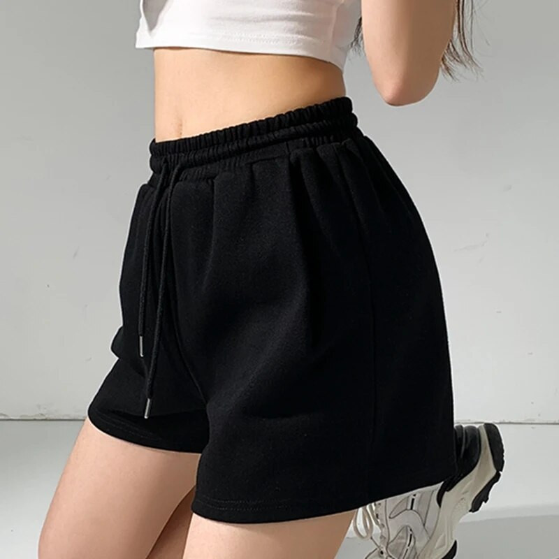 Moteriški paprasti šortai Medvilniniai jaukūs laisvalaikio šortai Pradžia Joga Paplūdimio Kelnės Moteriški sportiniai šortai Viduje Lauke Plačios apatinės kojos 2023 m.