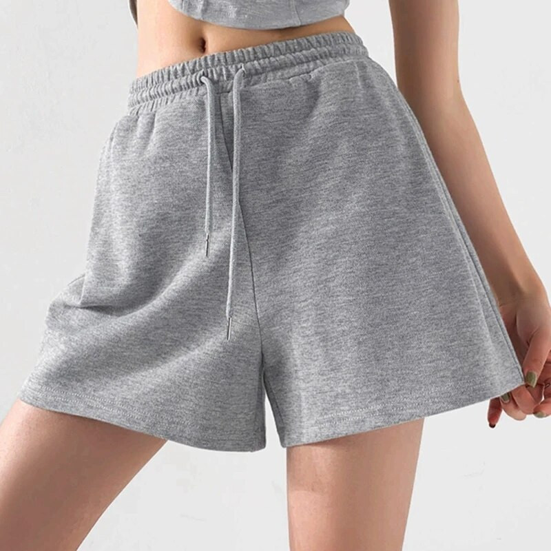Moteriški paprasti šortai Medvilniniai jaukūs laisvalaikio šortai Pradžia Joga Paplūdimio Kelnės Moteriški sportiniai šortai Viduje Lauke Plačios apatinės kojos 2023 m.