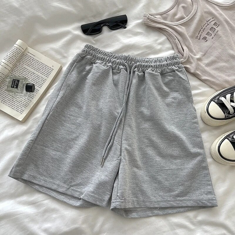 Moteriški paprasti šortai Medvilniniai jaukūs laisvalaikio šortai Pradžia Joga Paplūdimio Kelnės Moteriški sportiniai šortai Viduje Lauke Plačios apatinės kojos 2023 m.