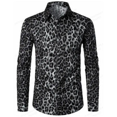 Muška košulja prevelika Društvena Vintage ležerna moda Harajuku Luksuzna odjeća za odmor Dugi rukavi Cvjetni etnički običaji Camisa