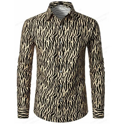 Muška košulja prevelika Društvena Vintage ležerna moda Harajuku Luksuzna odjeća za odmor Dugi rukavi Cvjetni etnički običaji Camisa