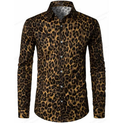 Muška košulja prevelika Društvena Vintage ležerna moda Harajuku Luksuzna odjeća za odmor Dugi rukavi Cvjetni etnički običaji Camisa