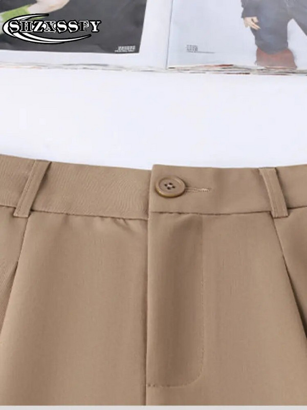 Fehér öltöny Női nyári rövidnadrág 2023 Új alkalmi szolid sport rövidnadrágok Női magas derekú bő gombok Divatos női rövidnadrágok