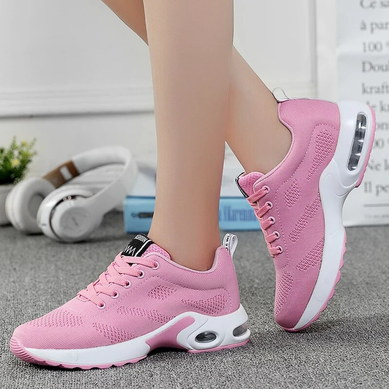 Ženske modne sportske tenisice s mekim dnom na zračnom jastuku, mrežaste prozračne cipele za slobodno vrijeme za žene 2021. zapatillas Mujer
