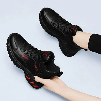 Нови 2024 есенно-зимни модни нехлъзгащи се дамски обувки Комфортни топли маратонки Дамски високи обувки с дебела подметка на платформа Zapatos