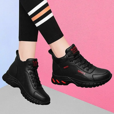 New 2024 Autumn Winter Fashion Non Slip Women`s Shoes Comfort Warm Sneakers Women High Top Thick Sole Platform Shoes Zapatos