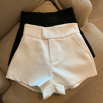 Σέξι λευκό ραμμένο παντελόνι Κοντό καυτό καθημερινό ψηλόμεσο μαύρο σορτς Γυναικείο παντελόνι με φαρδύ κάτω πόδι Y2K Streetwear Ropa Mujer