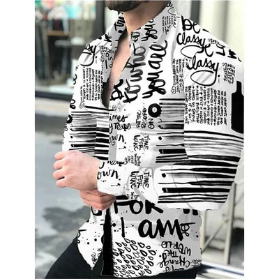 Cămăși de afaceri nobile cu minge cămăși bărbați cu flori cămăși imprimate 3D îmbrăcăminte casual cu mânecă lungă, cu nasturi, la modă de vară S-6XL